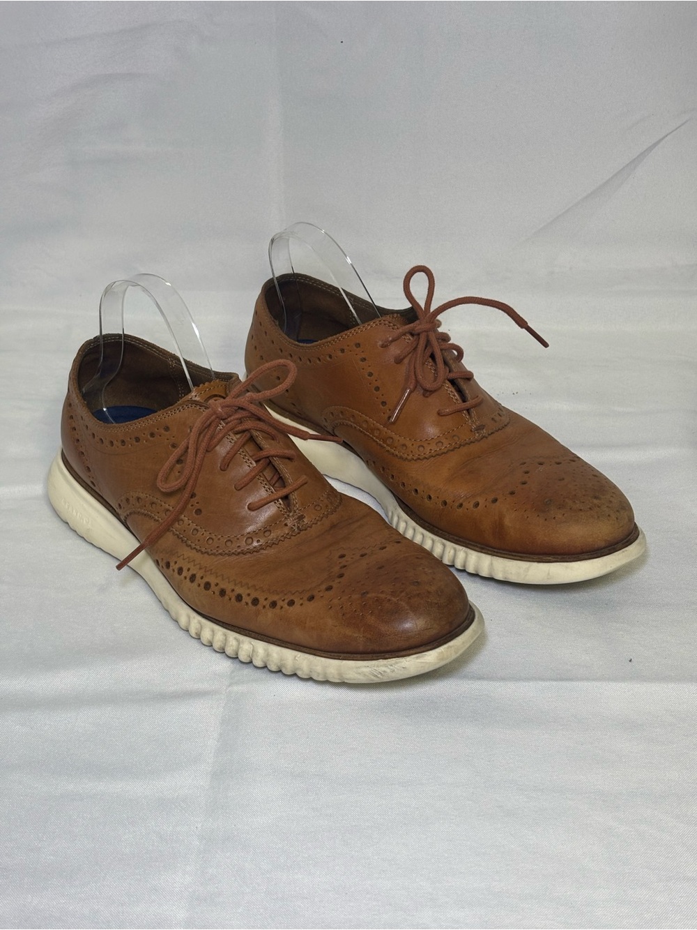Cole Haan 2.Zerogrand Mens Size 10.5 Brown Classic Leather Wingtip Oxford Shoes